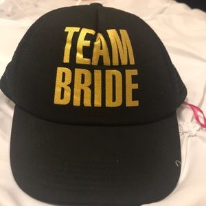 Black Team bride hat
